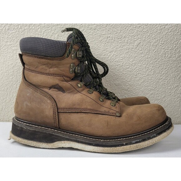 Simms Fly Fishing Wading Boots Cleated Felt Soles Grip Mens US 12 EUC - Picture 1 of 10